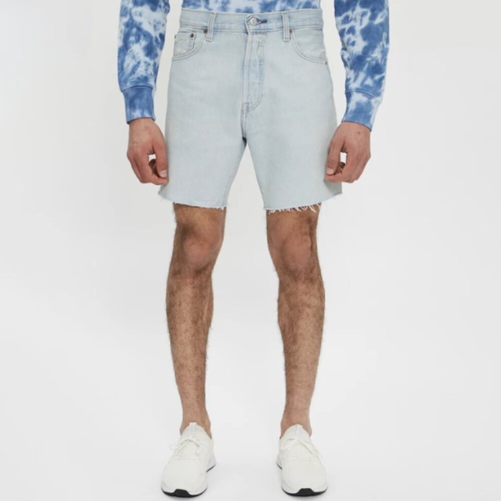Levi's 501 Denim Cutoff Shorts Light Indigo Size 32‎